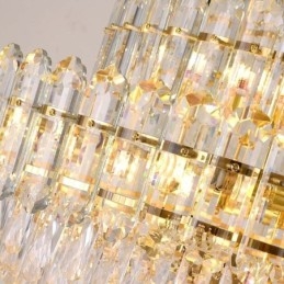 Crystal-riippuvalaisin neljä kerrosta Ylellinen koristeellinen kattovalaisin 80cm