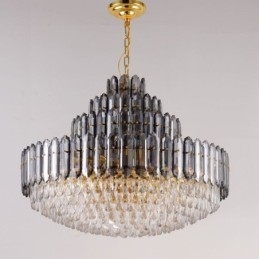 Crystal-riippuvalaisin neljä kerrosta Ylellinen koristeellinen kattovalaisin 80cm