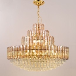 Crystal-riippuvalaisin neljä kerrosta Ylellinen koristeellinen kattovalaisin 80cm