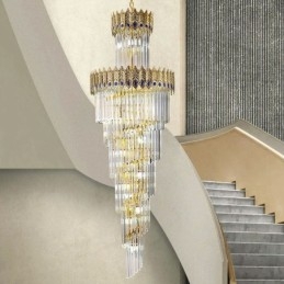 Kultainen kristalliriippuvalaisin Galvanoitu kultainen Phoenix-pyrstövalaisin kattovalaisin