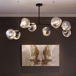 Pohjoismainen kattovalaisin Moderni galvanoitu lasimaalaus valaisimen varjostimen riippuvalaisin