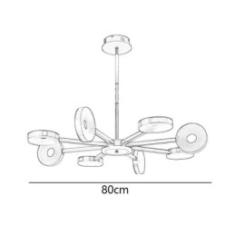 Riippuvalaisin Minimalistinen Nine Heads Circle kattovalaisin
