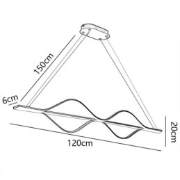 Riipus Minimalist Light Wave kattovalaisin