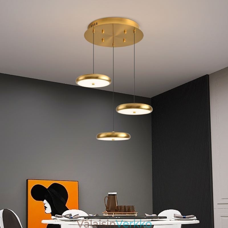 Riippuvalaisin Kolme otsavaloa pyöreä riippuvalaisin