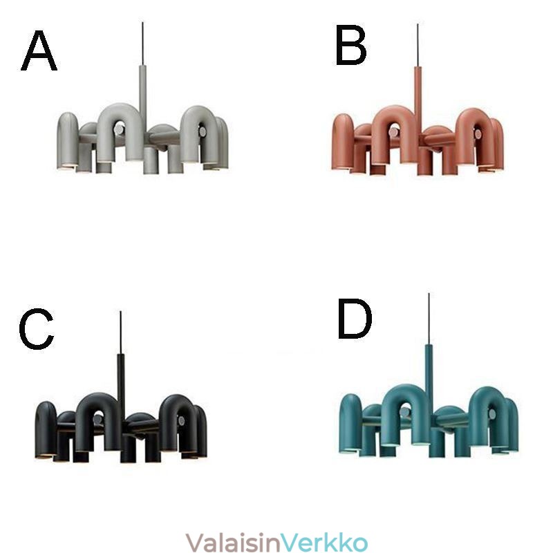 Riippuvalaisin Pyöreä takorauta U-muotoinen kattovalaisin 90 pyörivä varjostin