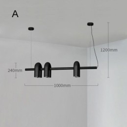 Kattovalaisin Takorauta U-muotoinen riippuvalaisin 90 pyörivä varjostin