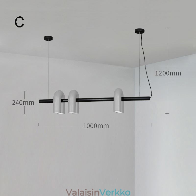 Kattovalaisin Takorauta U-muotoinen riippuvalaisin 90 pyörivä varjostin