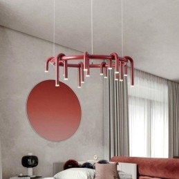 Kattovalaisin Moderni pohjoismainen duplex-rakennus Pyöreä U-muotoinen riippuvalaisin