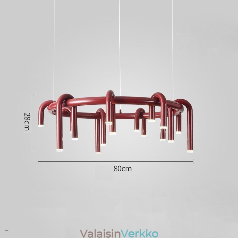 Kattovalaisin Moderni pohjoismainen duplex-rakennus Pyöreä U-muotoinen riippuvalaisin