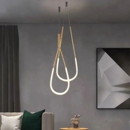 Riippuvalaisin Creative Line Bamboo Ceiling Light Black Gold
