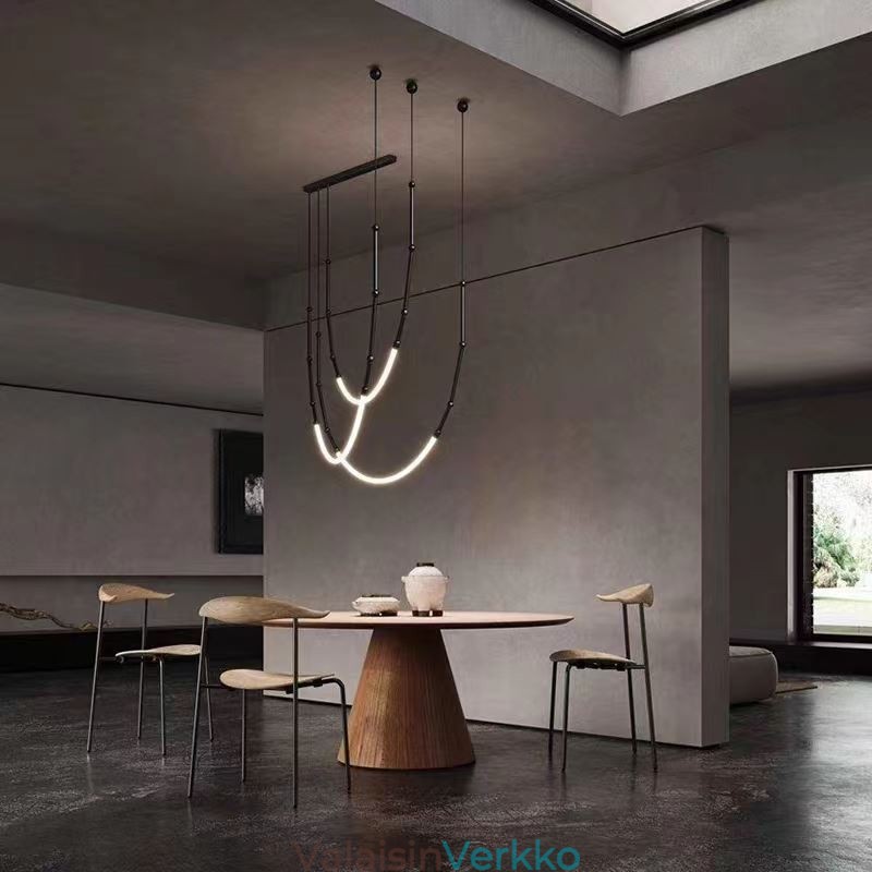 Riippuvalaisin Creative Line Bamboo Ceiling Light Black Gold