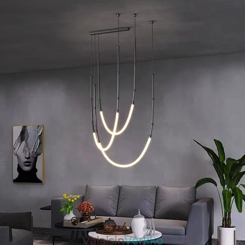 Riippuvalaisin Creative Line Bamboo Ceiling Light Black Gold