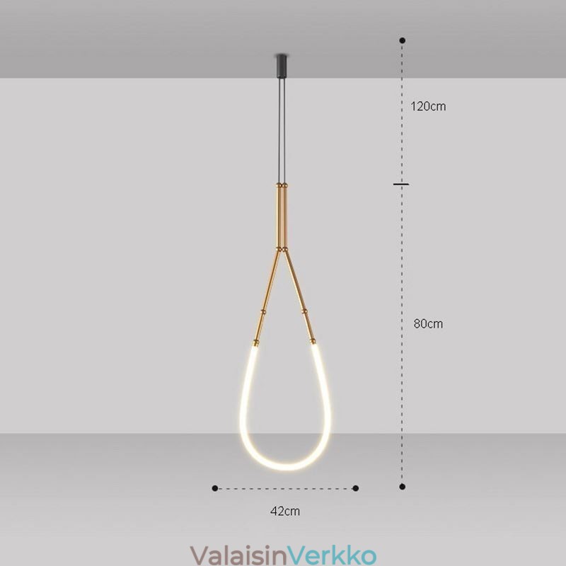 Riippuvalaisin Creative Line Bamboo Ceiling Light Black Gold
