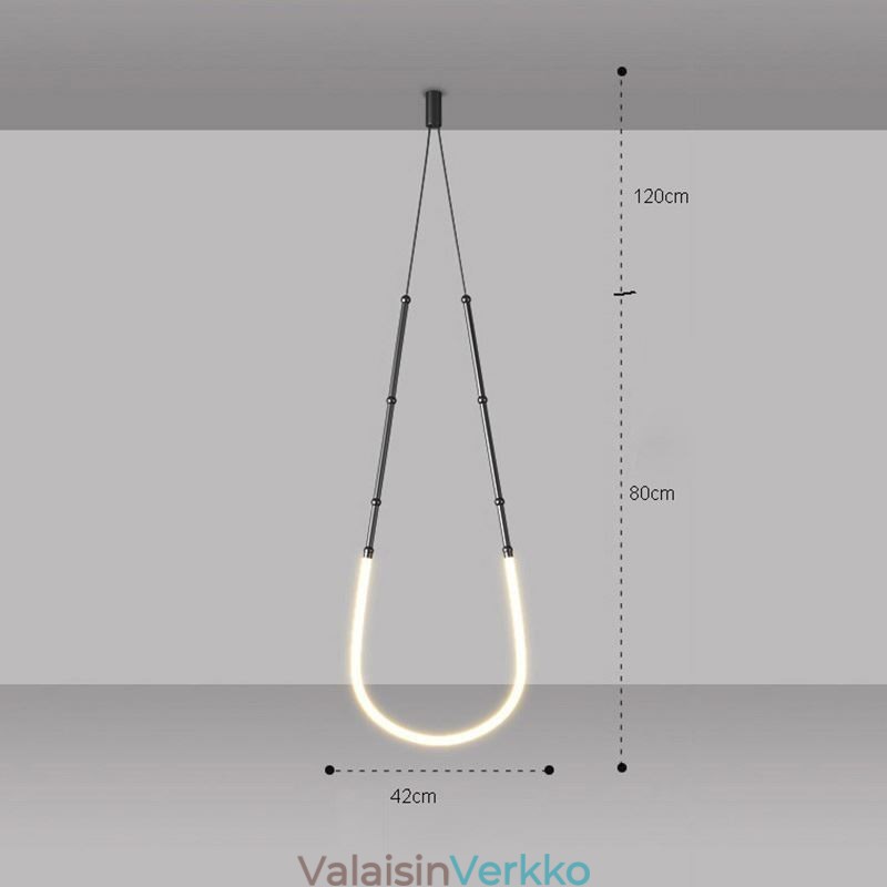 Riippuvalaisin Creative Line Bamboo Ceiling Light Black Gold