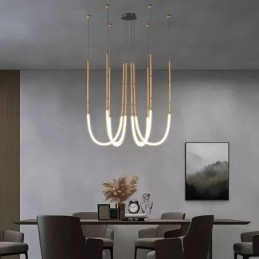 Kattovalo Creative Line Bamboo Hanging Light Black Gold