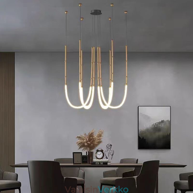 Kattovalo Creative Line Bamboo Hanging Light Black Gold