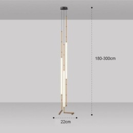 Kattovalo Creative Line Bamboo Hanging Light Black Gold