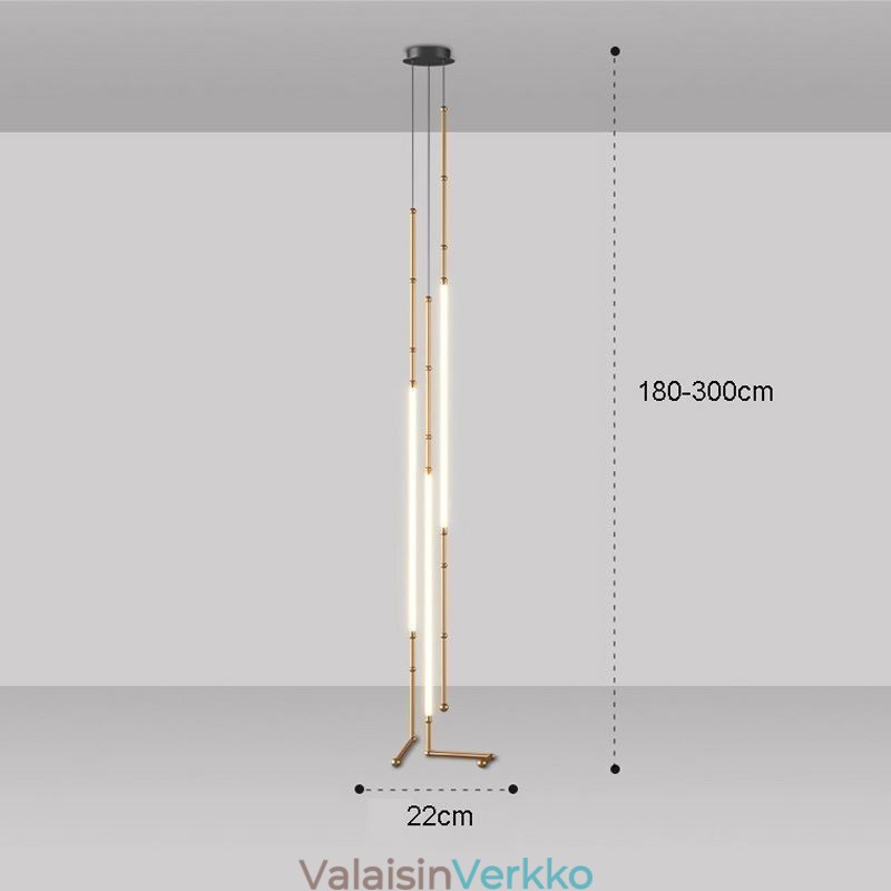 Kattovalo Creative Line Bamboo Hanging Light Black Gold