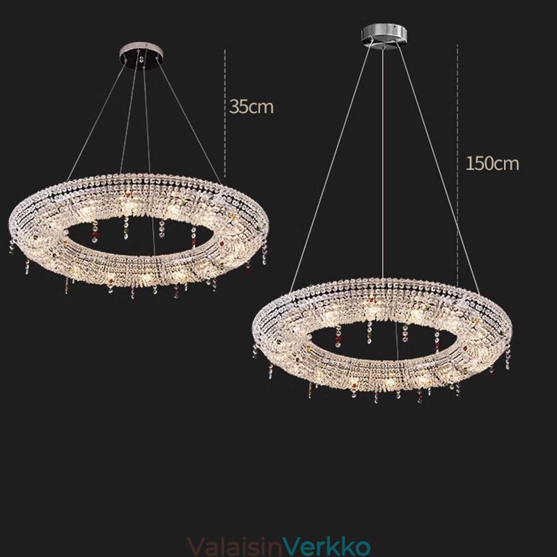 Kristalliriippuvalaisin Moderni kevyt Ylellinen kattovalaisin