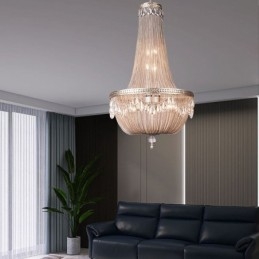 Tupsuvalaisin Retro American Duplex -alumiiniketjullinen kattovalaisin