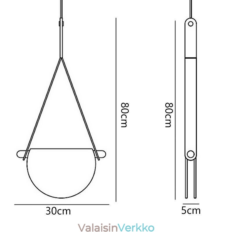 Riippuvalaisin Moderni minimalistinen vyölasikattovalaisin