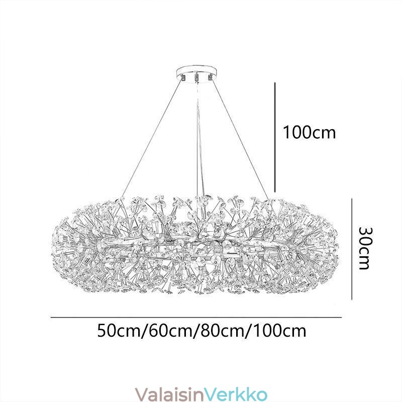 Riippuvalaisin Moderni minimalistinen takorautainen pyöreä auringonkukkavalaisin