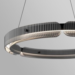 Pyöreä riippuvalaisin 60 80cm lasikattovalaisin portaaton himmennettävä kaukosäätimellä
