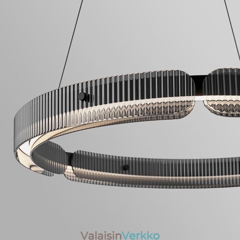 Pyöreä riippuvalaisin 60 80cm lasikattovalaisin portaaton himmennettävä kaukosäätimellä