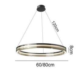 Riippuvalaisin 60 80cm pyöreä lasikattolamput kolmivärinen himmennys