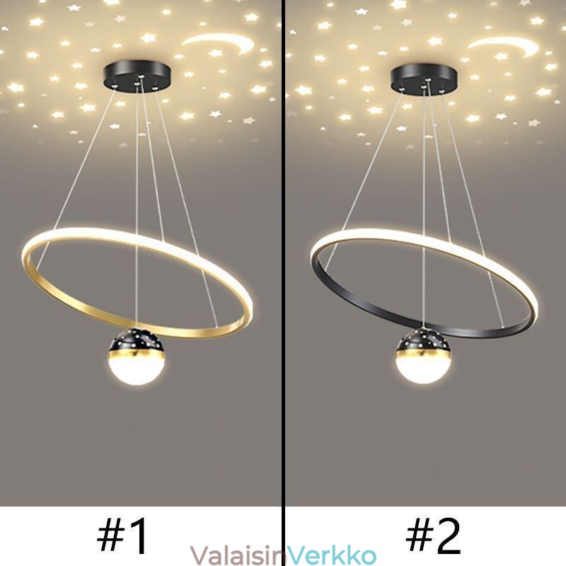 Riippuvalaisin Moderni yksinkertainen takorautainen silikonirengas kattovalaisin