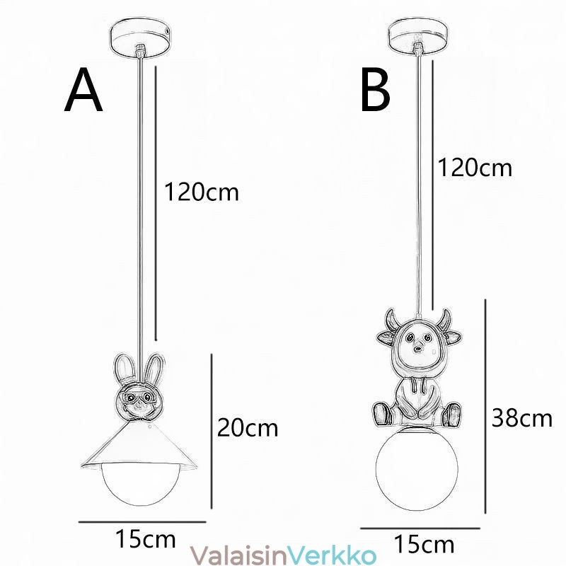 Riippuvalaisin Moderni minimalistinen G9 takorauta Rabbit Calf Resin kattovalaisin
