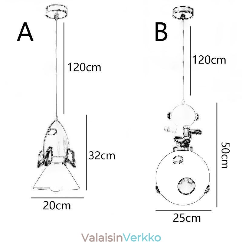 Minimalistinen kattovalaisin takorautainen kuuhun laskeutuva pieni kattovalaisin