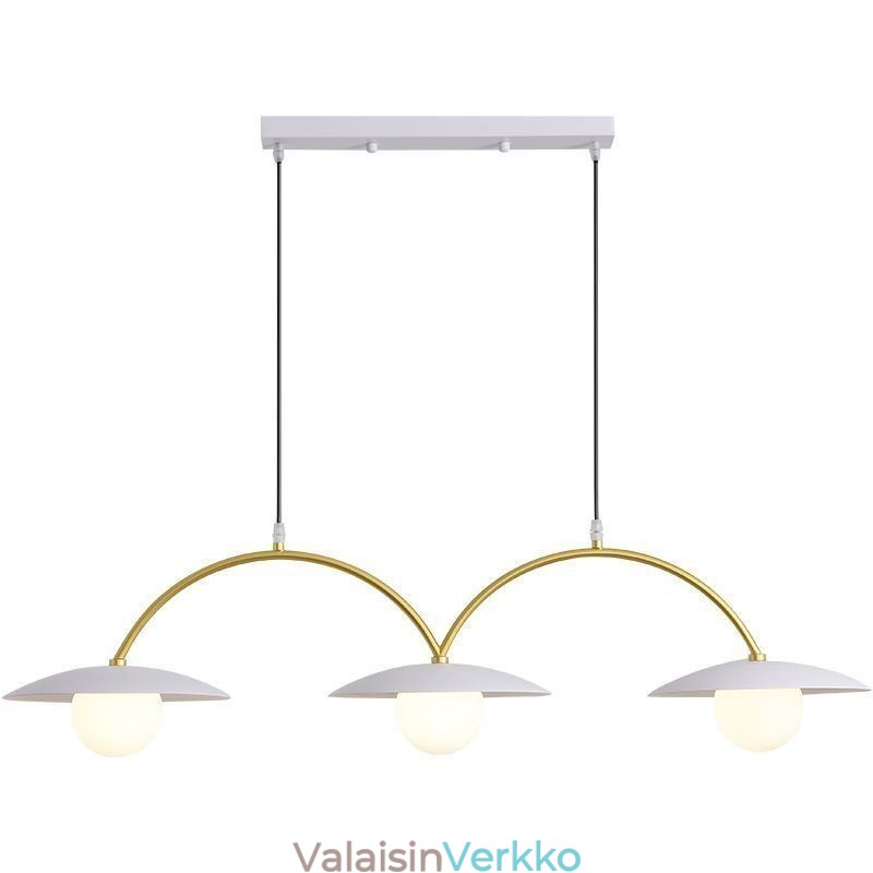Pohjoismainen riippuvalaisin Creative G9 Wrought Iron Wave kattovalaisin
