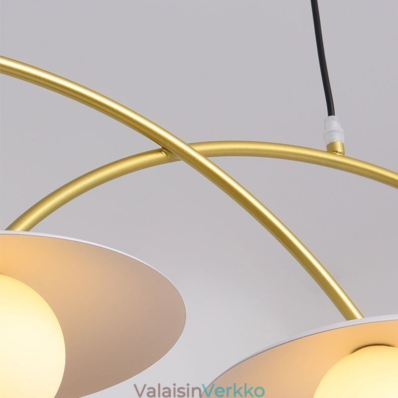 Pohjoismainen riippuvalaisin Creative G9 Wrought Iron Wave kattovalaisin