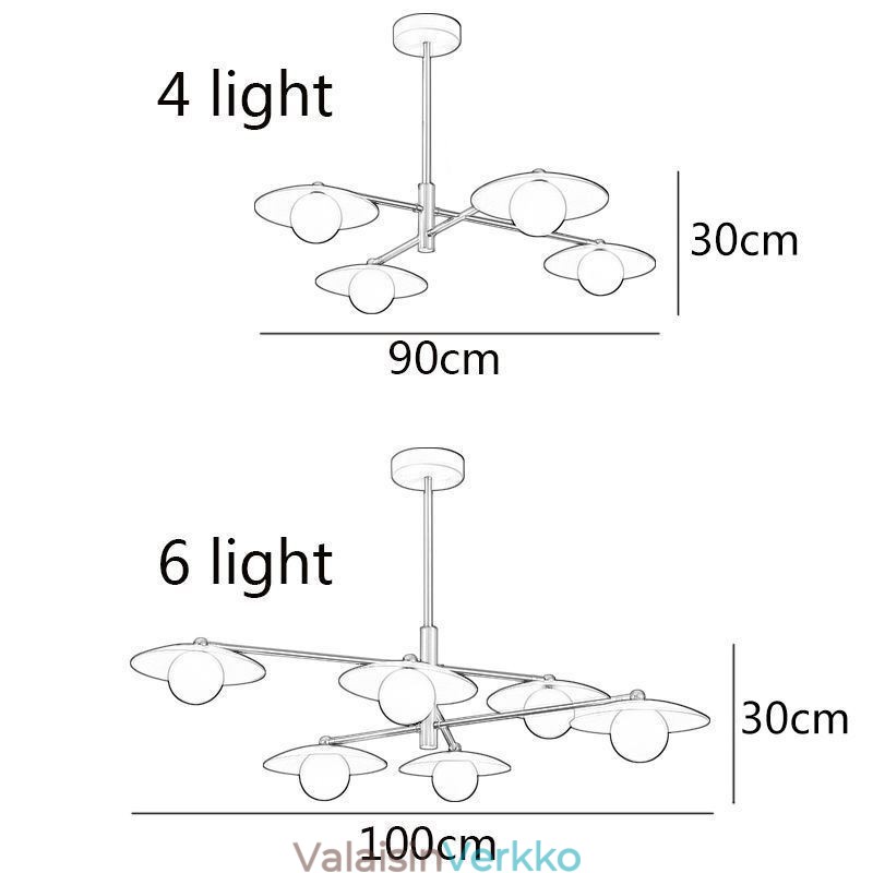 Pohjoismainen riippuvalaisin Creative G9 takorautalevykattovalaisin