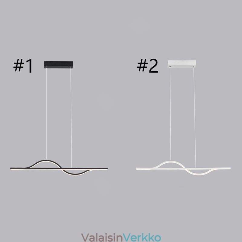 Tyylikäs riippuvalaisin alumiini Art Wave kattovalaisin