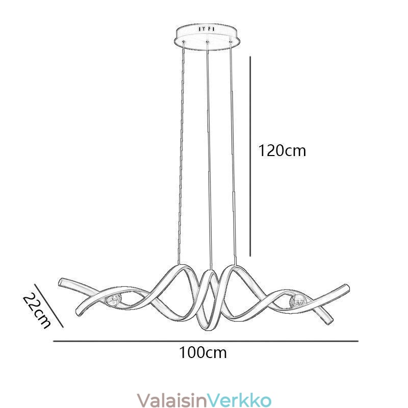 Minimalistinen kattovalaisin alumiinista taidetta Minimalistinen spiraalikattovalaisin
