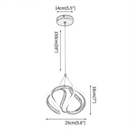 Riippuvalaisin alumiini Art Pieni kurpitsa kattovalaisin