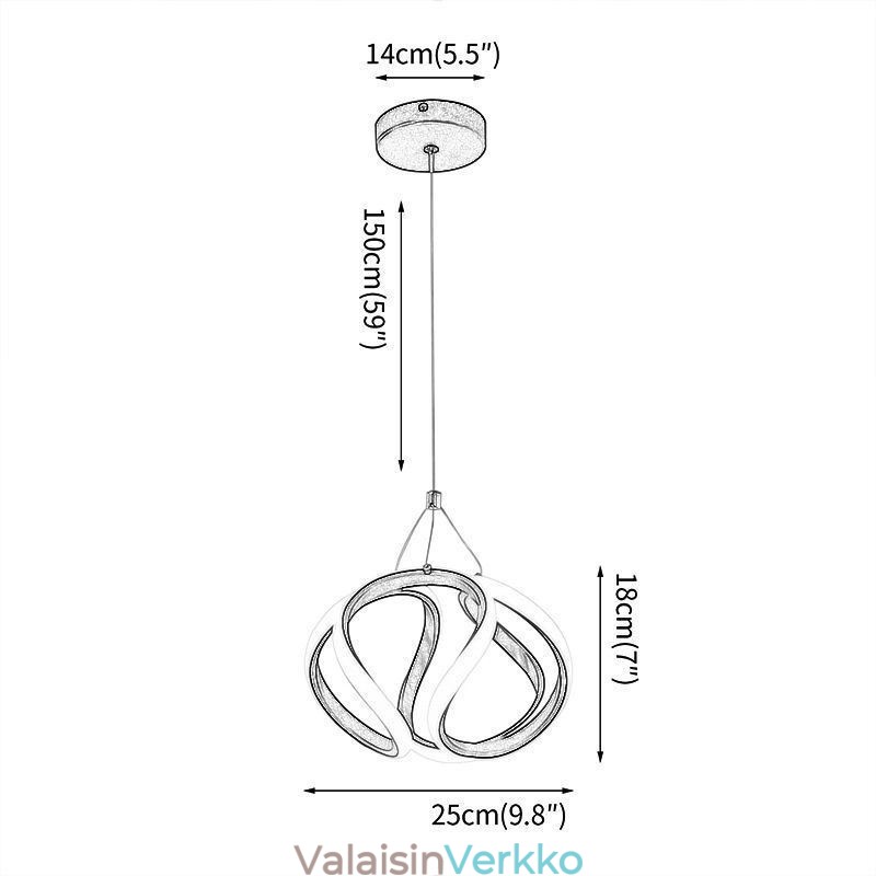Riippuvalaisin alumiini Art Pieni kurpitsa kattovalaisin