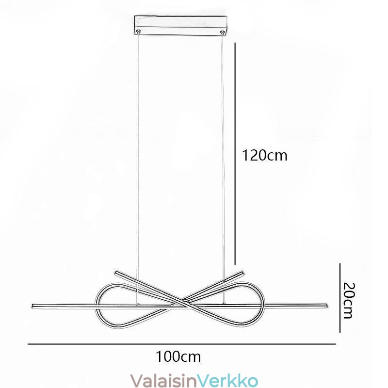 Yksinkertainen kattovalaisin alumiinista Bowknot-kattovalaisin