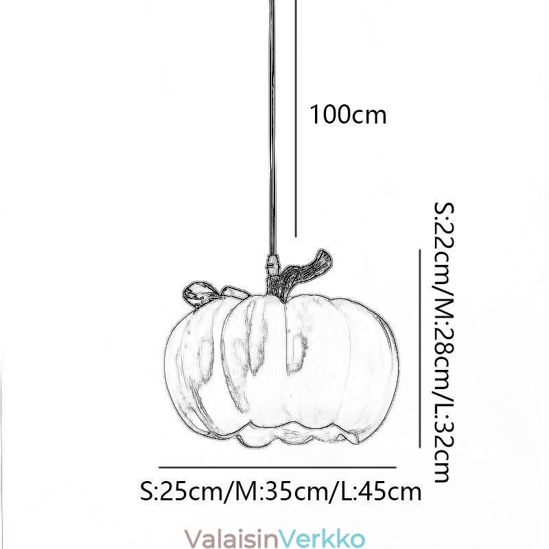 Japanilainen Retro Pumpkin riippuvalaisin Luovat kattovalaisimet