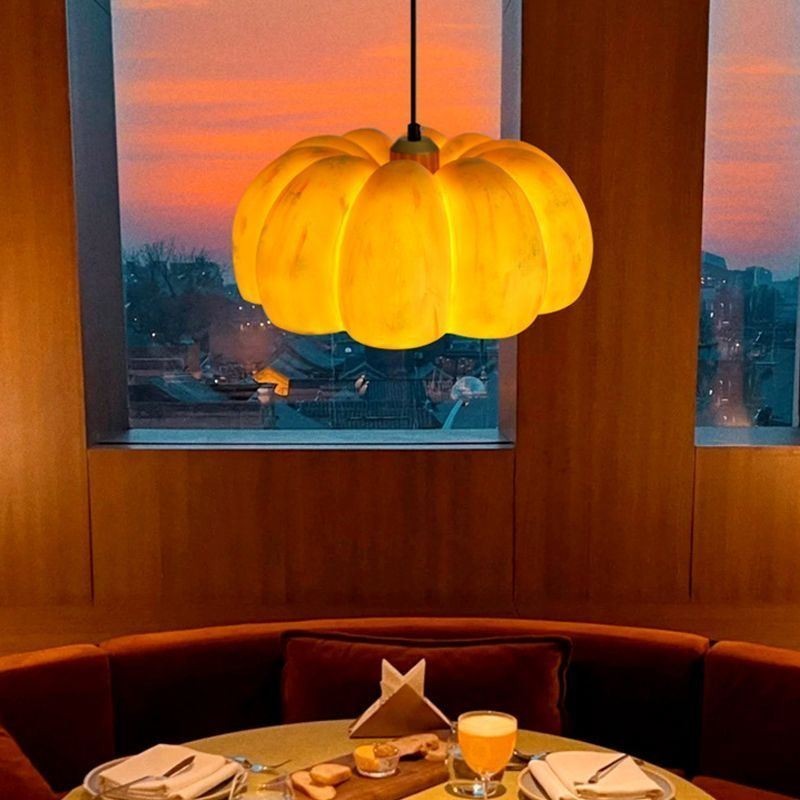Yksipäällinen Pumpkin-riippuvalaisin Japanilainen retrokattovalaisin