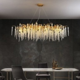 Nordic Pendant Light Golden Branch G9 lasikattokruunu