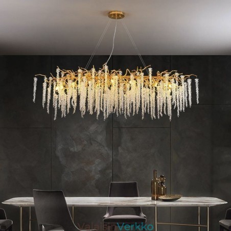 Nordic Pendant Light Golden Branch G9 lasikattokruunu Nordic Pendant Light Golden Branch G9 lasikattokruunu