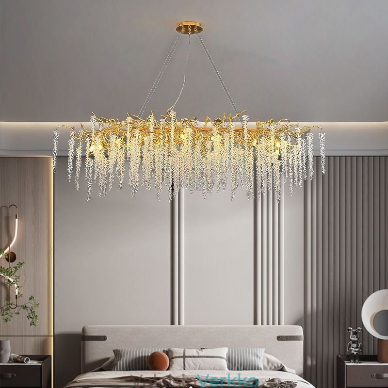 Nordic Pendant Light Golden Branch G9 lasikattokruunu