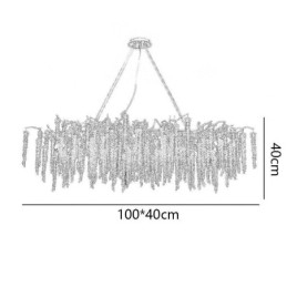Nordic Pendant Light Golden Branch G9 lasikattokruunu