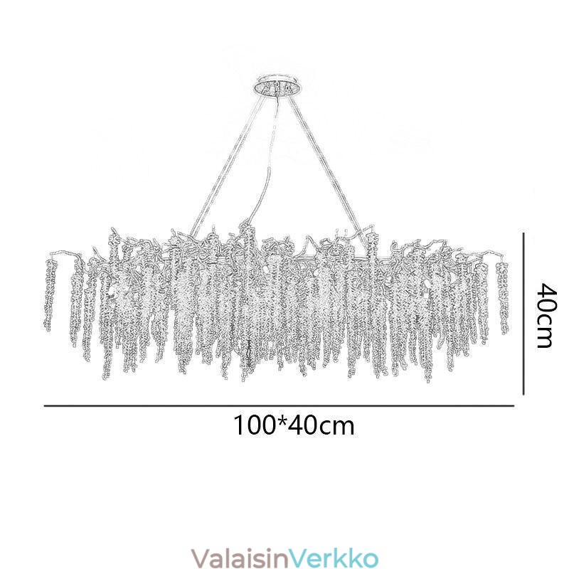 Nordic Pendant Light Golden Branch G9 lasikattokruunu