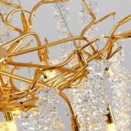 Nordic Pendant Light Golden Branch G9 lasikattokruunu