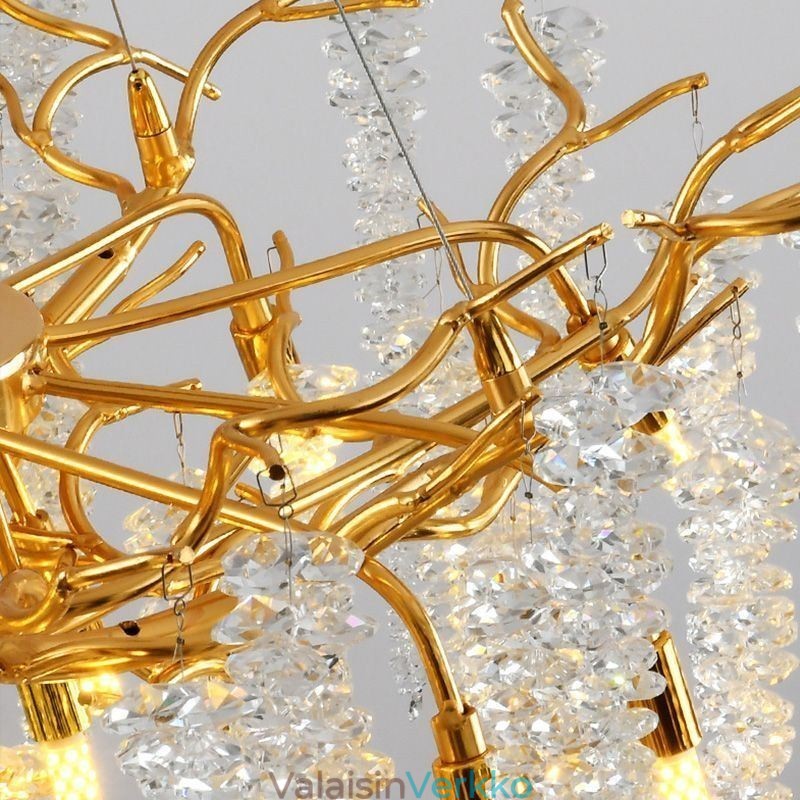 Nordic Pendant Light Golden Branch G9 lasikattokruunu