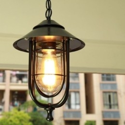 American Retro Outdoor Light vedenpitävä lintuhäkin muotoinen riippuvalaisin puutarha